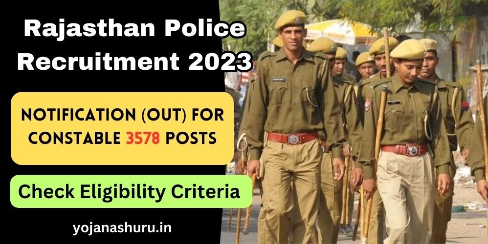 Rajasthan Police Recruitment 2023 Notification (Out) for 3578 Posts, Apply Fast